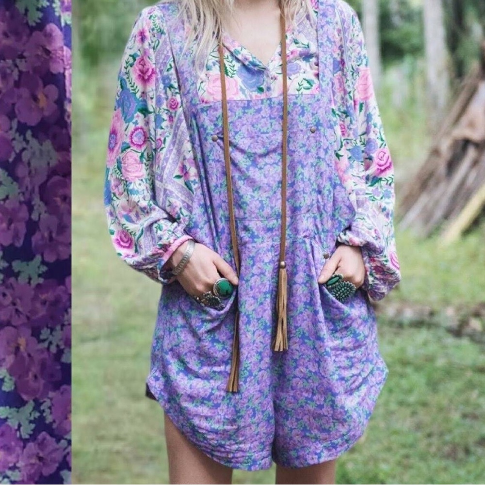 Spell Vintage Wildflower Bohemian Designer Overalls